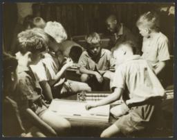 Boys Playing Board Games