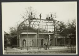 Men On Top of the Eagle and Vulture Aviary 