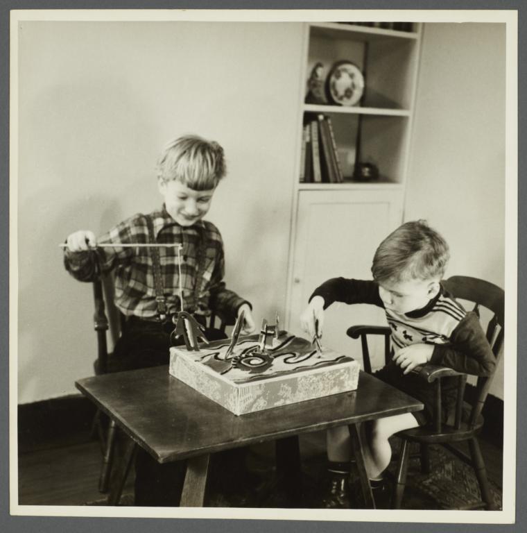 Lenox Hill, 1948-1949 Album -- Two Boys Playing