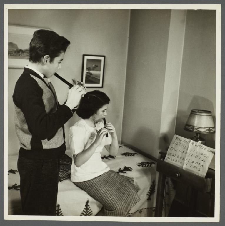 Lenox Hill, 1948-1949 Album -- Playing Flutes