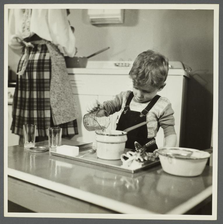 Lenox Hill, 1948-1949 Album -- Boy Mixing Ingredients