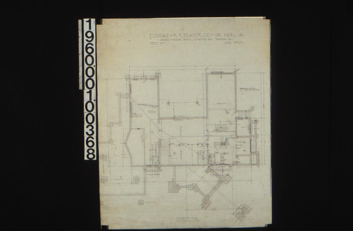 Greene Greene Collection Robert R Blacker House Pasadena Calif NODATE